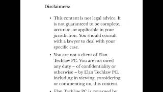 Introduction to Allan and Elan Techlaw - Part 2