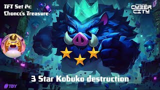 TFT Set 14 Choncc's Treasure - TBY Sherl - 3* Kobuko Masterclass w/ salty opponent!