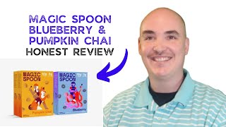 MAGIC SPOON SEASONAL CEREAL TASTE TEST HONEST BLUEBERRY PUMPKIN CHAI KETO LOW CARB  REVIEW