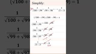 How to Simplify Expression #short #algebra #radicals #math