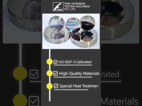 High-Precision Micro-Vickers Test Blocks | ISO 6507-3 Calibrated | Fine Hardness Industries #shorts