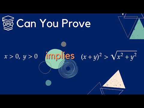 Can You Prove an algebraic inequality if x and y must be positive?