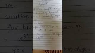 bionomial of degree35.... #ncertmath..