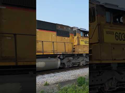 WAMX 6030 & 6023 in milton WI. 6/10/25 #railfanning #train #railfan
