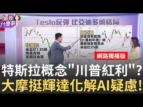 特斯拉超狂反彈! 比亞迪也漲了! 電動車+AI概念股補漲? 一份報告救了AI!?大摩挺輝達 批AI泡沫"可笑的憂慮"│陳斐娟 主持│20250428│關我什麼事 feat. 王兆立