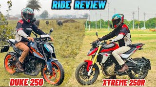 RIDE REVIEW HERO 🔥XTERME & DUKE 250R || MILEAGE ,POWER VIBRATIONS & MILEAGE || ZPMVLOGS