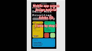 Mobile app screen design tutorial part 5 | Adobe xd | PurePixels 🔥 #adobexd #tutorial #shorts