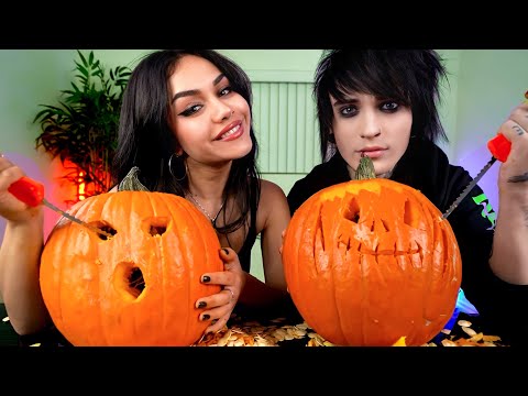 *Attempting* to Carve Halloween Pumpkins