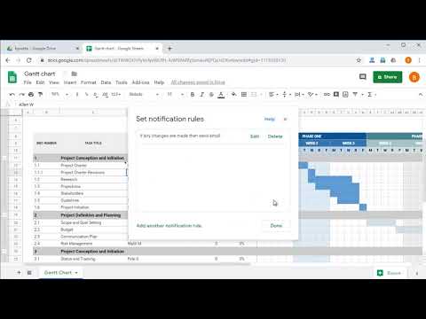 Google Sheets for Project Management - Receive Email Notification of Changes