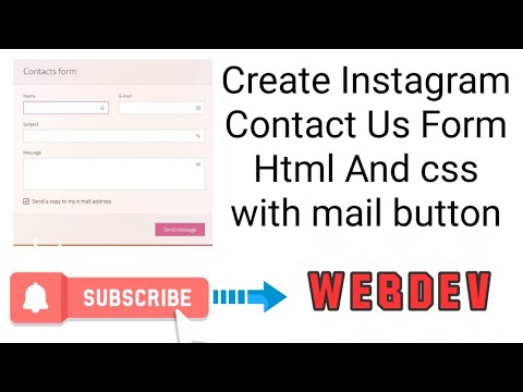 contact form like insta - how to create a contact form 🎬
