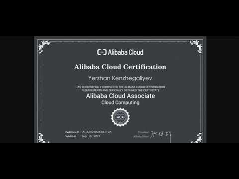 i got certified with alibaba cloud ACA