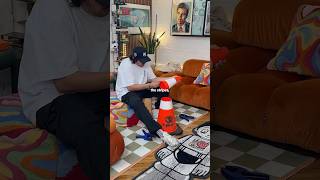 I made a table out of a Traffic Cone 🤯 #boyapartment