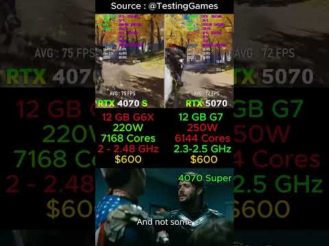 RTX 5070 VS RTX 4070 Super ✅ #Gaming #pcgaming #Nvidia #RTX #pcbuild #Geforce #budgetgaming #5070