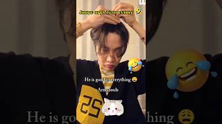 Jhope trying hard to plaited his hairs 🤣#trending #jhope#btsupdates #viralvideo