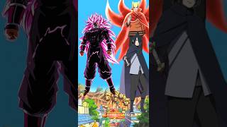 Black Goku vs Naruto & Sasuke Who is Strong Animeshorts #trending #editing #shorts