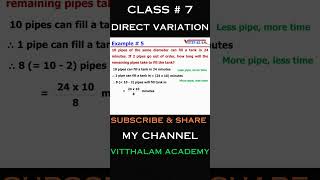 Inverse Variation # Example 5b # Class 7 #maths