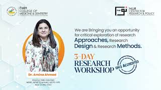 3-Days Workshop on Research Approaches, Designs and Methods by NCRP
