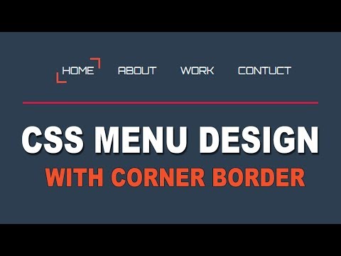 How to Create a HTML Menu - CSS Menu Design with Hover Effect