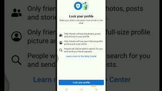 How To Lock Facebook Profile | Facebook Profile Lock Kaise Kare #shorts #facebook