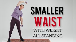 15 MIN STANDING ABS and WAIST Workout/with light weights / Home workout