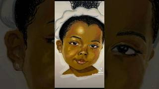 2nd attempt at Drawing My Daughter 🤎 much better #art #pastelart #oilpastelart #drawing #oilpastles