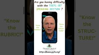 TOEFL IBT SPEAKING SECTION - RUBRIC & Structure#shorts