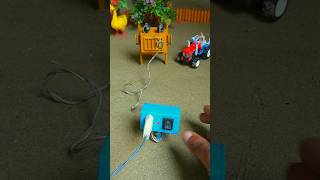 Mini hand pump project water with supply motor eating cow hen and farm #waterpump #shorts #380