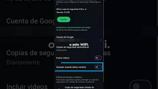 Crea una copia de seguridad automatica en WhatsApp #ciberseguridad #smartphone #tecnologia