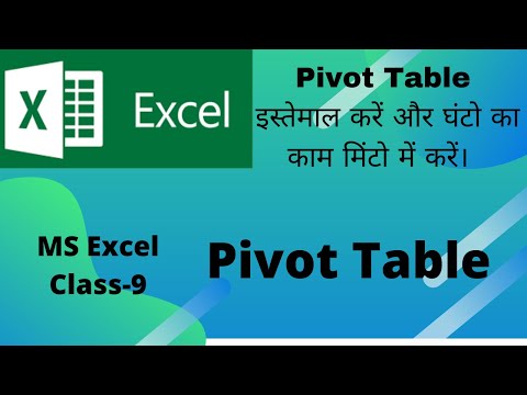 pivot table in excel.how to make report using pivot table?