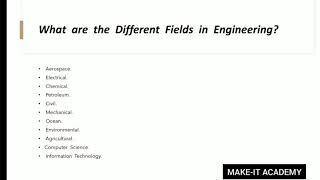 CAREERS IN ENGINEERING | MAKE-IT ACADEMY
