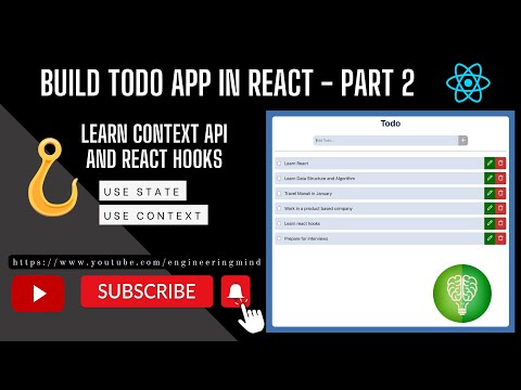 Build Todo App in React - Part 2 ||  Learn Conditional Rendering || Learn Context API