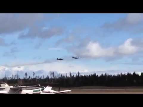 Warbird Break with Smoke at Bremerton