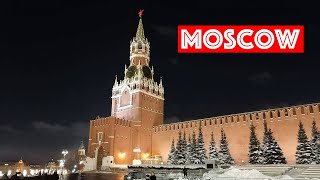 Winter Moscow, Kremlin and Red Square December 20, 2022