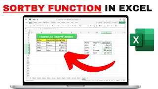 How to Use Sortby Function In Excel