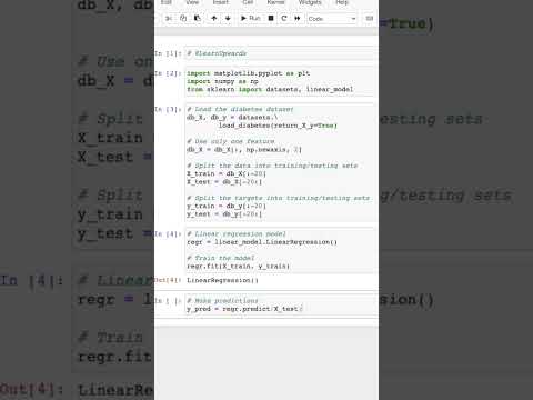 linear regression example in sklearn
