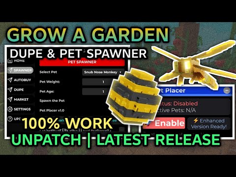 [🐝] NEW GROW A GARDEN ✨ PET DUPER & SPAWNER 🦊 (UNPATCHED) OP FEATURE ✨ WORKS MOBILE & PC 2025