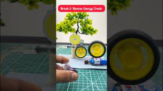 Generating electricity with brake and reverse energy l Dc Motar Project #viralvideo #youtubeshorts