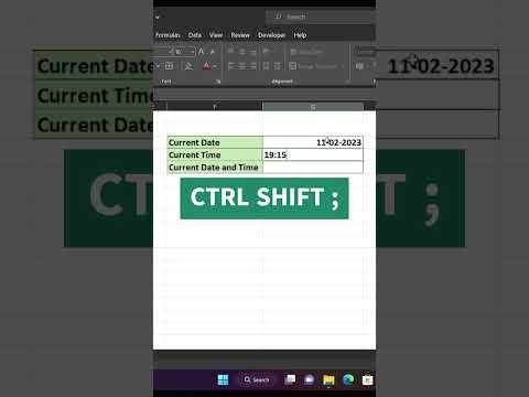 How to Get Current Date and time with shortcut in Microsoft excel | Tips and Tricks