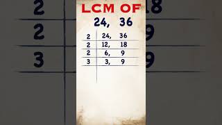 LCM of 24 and 36 / LCM निकालना सीखें / how to find LCM / #lcm  #hcfandlcmtricks  #publicmaths
