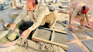 How to make Cement Tuff Tiles | Cement Tuff Tile Making in Factory