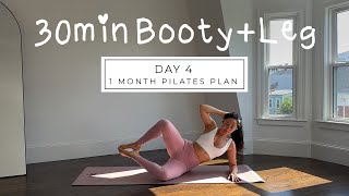 DAY 4 - 1 MONTH PILATES PLAN // 30MIN round booty & lean leg sculpt || madeleineabeid