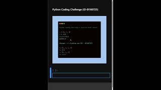 Python Coding Challenge ID 01160725