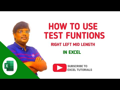 EN | How to use test functions | RIGHT | LEFT | MID | LENGTH formulas |EXCEL TUTORIALS | #msexcel