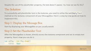 How to Add Placeholder Text to TextArea in ExtJS MessageBox