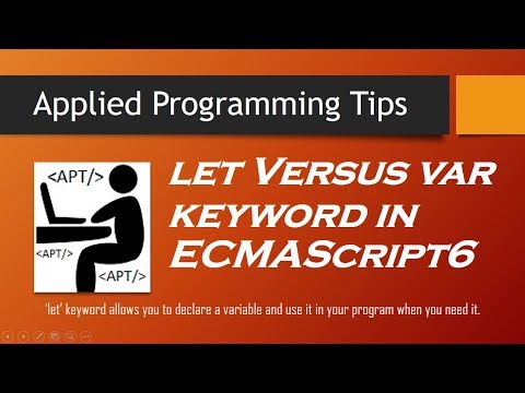 var, let or let vs var - What, why and how - ES6 JavaScript Features,Topics of JavaScript/ES6