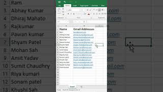 Flash Fill in Excel – यह Shortcut सबको आना चाहिए! #excelshorts #shorts