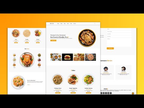 Create a Complete Responsive Food / Restaurant Website Using HTML & CSS