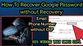 How To recover Gmail password New Update 2022 | Google Account Recovery Without Any Verification