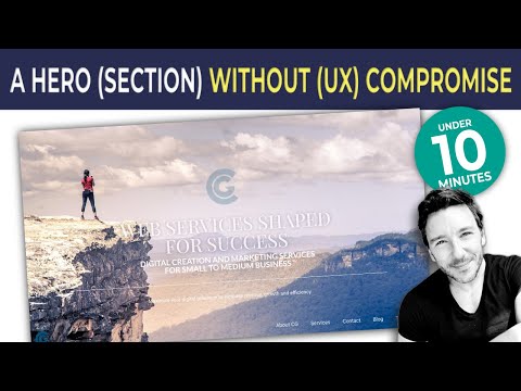 Beautiful Hero Section without compromising UX