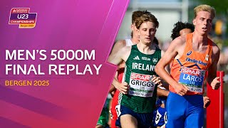54.11 last lap! 🔥 Men's 5000m final replay | Bergen 2025 European Athletics U23 Championships